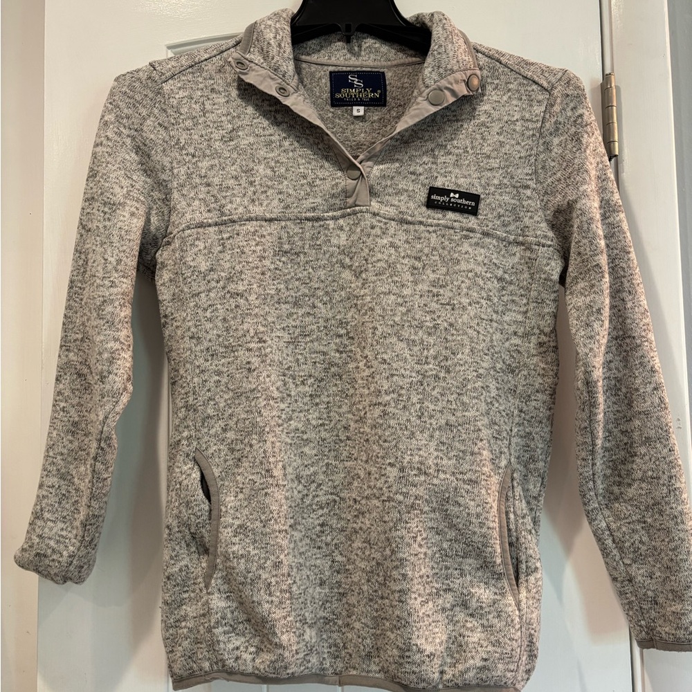 Simply Southern Sweater with Button Collar